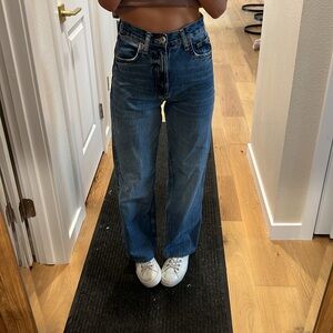 Zara Palazzo Petite Dark Wash Jeans